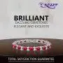 KEZEF CZ Tennis Bracelet - Oval 7x5 CZ & Round 2.50mm White CZ - Silver Over Brass - 7 Inch KEZEF CZ Tennis Bracelet - Oval 7x5 CZ & Round 2.50mm White CZ - Silver Over Brass - 7 Inch