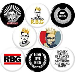 Ruth Bader Ginsburg 8 NEW 1 Inch (25mm) Set of 8 Pinback Buttons Badges Pins 1'' RIP RBG