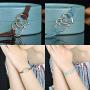 Yumilok Jewelry 6 Pcs Boys Girls Alloy Double Hollow Heart Telesthesia Charm Handmade Leather Braided Rope Wrap Bracelet Set