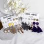 24-36 Pairs Fashion Tassel Earrings, MTSCE Set Bohemian Acrylic Hoop Earrings with Colorful Leaf Dangle Earrings for Women Girls Aretes Fashion and Valentine