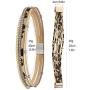 Hicarer Leopard Bracelets for Women Multilayer Metal Pipe Leather Cuff Charm Wide Leather Wrap Bracelet Bohemian Jewelry with Magnet Buckle Clasp for Girls