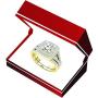 Dazzlingrock Collection 2.70 Carat (ctw) 10K Gold Round Cubic Zirconia Ladies Halo Bridal Engagement Ring Set
