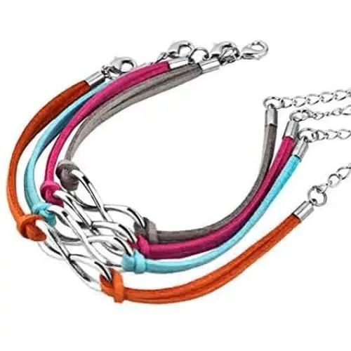 CLY Jewelry 2pc/4pc Handmade Wristband Rope Matching Friendship Multi Color Leather Infinity Bracelet CLY Jewelry 2pc/4pc Handmade Wristband Rope Matching Friendship Multi Color Leather Infinity Bracelet