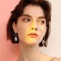 Finrezio 39 Pairs Tassel Earrings Set for Women Ball Crystal Bar Heart Flower Stud Pearl Metal Leaf Acrylic Dangle Hoop Earrings Set