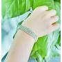 Zealmer Sparkle Multicolor Rhinestone Stackable Stretch Bracelets for Women