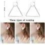 Personalized Geometric Earrings for Women, 925 Sterling Silver Post Ear Jacket Square/Triangle/Circle Stud Earrings Minimalist Earrings, Front and Back 2 in 1 Personalized Geometric Earrings for Women, 925 Sterling Silver Post Ear Jacket Square/Triangle/Circle Stud Earrings Minimalist Earrings, Front and Back 2 in 1