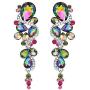 BriLove Womens Bohemian Boho Crystal Wedding Bridal Multiple Teardrop Chandelier Long Dangle Earrings