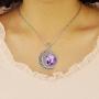 Beautiful Season DIY Moon Pendant Purple Butterfly Pendant Necklace Butterfly Necklace Butterfly Jewelry Gift for Women