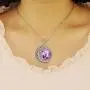 Beautiful Season DIY Moon Pendant Purple Butterfly Pendant Necklace Butterfly Necklace Butterfly Jewelry Gift for Women