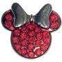 Snap Jewelry Red Minnie Mouse with Silver Plated Bow fits 18-20mm Standard Size Ginger Style Charms My Prime Gifts