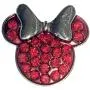 Snap Jewelry Red Minnie Mouse with Silver Plated Bow fits 18-20mm Standard Size Ginger Style Charms My Prime Gifts