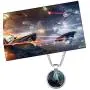 AKTAP Star Trek Inspired Necklace Glass Time Gem Star Trek Pendant Jewelry TV Movies Show Gift for Star Trek Fans