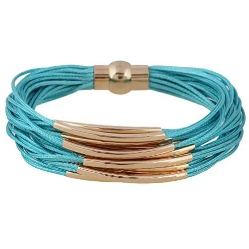 D EXCEED Multi Row Magnetic Clasp Bangle Bracelet for Women and Ladies 6 Colors D EXCEED Multi Row Magnetic Clasp Bangle Bracelet for Women and Ladies 6 Colors