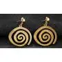 Blazing Autumn Earrings/Gold Spiral Stainless Steel Dangle Drop Earrings Fashion Jewelry