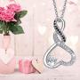 Dreamboat Infinity Heart Necklace 925 Sterling Silver Forever Love Valentines Jewelry Gift Birthday Gift for Women Girlfriend Wife her