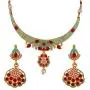 Efulgenz Indian Bollywood 14 K Gold Plated Kundan Faux Pearls Wedding Choker Necklace Earrings Jewelry Set Efulgenz Indian Bollywood 14 K Gold Plated Kundan Faux Pearls Wedding Choker Necklace Earrings Jewelry Set