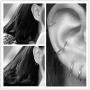 GULICX Silver Hoop Earrings for Women, 3 Pairs 925 Sterling Silver Gold Hoop Earrings Set for Girls, Hypoallergenic Small Sleeper Cartilage Hoops Rings, Thickness 1.2 mm, Diameter 8mm.10mm.12 mm