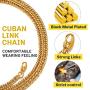 ChainsHouse Miami Cuban Link Chain 6MM-14MM Chunky Stainless Steel/18K Gold Plated Curb Necklace Jewelry for Mens Boys Womens 18-30'', Send Gift Box