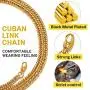 ChainsHouse Miami Cuban Link Chain 6MM-14MM Chunky Stainless Steel/18K Gold Plated Curb Necklace Jewelry for Mens Boys Womens 18-30'', Send Gift Box