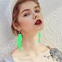 Gmillions Womens Lightning Hook Earrings Dangle Drop Resin Acrylic Lighting Bolt Drop Neon Earrings for Girls Bridal Party 4 pcs