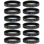 Finrezio 12PCS Religious Silicone Wristbands Bracelets Popular Bible Verses Bracelets for Men Women Christian Religious Jewelry Gifts