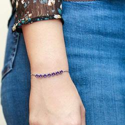 Gem Stone King Purple Amethyst 925 Sterling Silver Adjustable Bracelet 2.52 Ctw Gemstone Birthstone