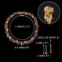 EVER FAITH Full Zircon Party Layer Tear Drop Necklace Earrings Set