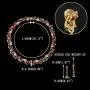 EVER FAITH Full Zircon Party Layer Tear Drop Necklace Earrings Set EVER FAITH Full Zircon Party Layer Tear Drop Necklace Earrings Set