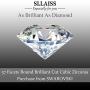 Sllaiss Sets with Swarovski Zirconia Sterling Silver Solitaire Pendant Necklace for Women Round-Cut CZ Necklace Chain Jewelry Gift (2 cttw), 18”