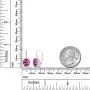 Gem Stone King 925 Sterling Silver Pink Created Sapphire Dangle Earrings For Women (4.80 Ct Oval 9X7MM) Gem Stone King 925 Sterling Silver Pink Created Sapphire Dangle Earrings For Women (4.80 Ct Oval 9X7MM)