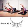 MAOFAED Yoga Bracelet Let That Shit Go Lotus Bracelet Jewelry Inspirational Gift for Women Girls