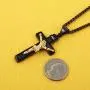 HZMAN Catholic Jesus Christ on INRI Cross Crucifix Gold Silver Tone stainless steel Pendant Necklace 22+2 Chain HZMAN Catholic Jesus Christ on INRI Cross Crucifix Gold Silver Tone stainless steel Pendant Necklace 22+2 Chain