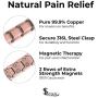 Elegant Mens Double Magnet Wide Copper Magnetic Therapy Bracelet Pain Relief for Arthritis and Carpal Tunnel