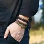 Tikkii 4-Pack Yin Yang Bracelet Set Taoist Symbol Tai Chi Wristbands Cowhide Leather Wooden Beads Jewelry for Men Women Tikkii 4-Pack Yin Yang Bracelet Set Taoist Symbol Tai Chi Wristbands Cowhide Leather Wooden Beads Jewelry for Men Women