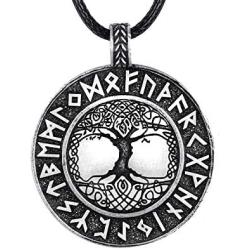 HAQUIL Viking Jewelry Tree of Life Yggdrasil Pendant Necklace