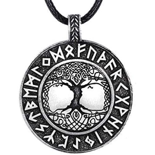 HAQUIL Viking Jewelry Tree of Life Yggdrasil Pendant Necklace