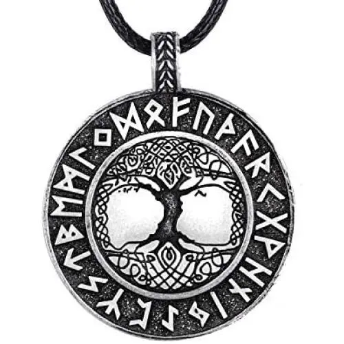 HAQUIL Viking Jewelry Tree of Life Yggdrasil Pendant Necklace HAQUIL Viking Jewelry Tree of Life Yggdrasil Pendant Necklace