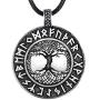 HAQUIL Viking Jewelry Tree of Life Yggdrasil Pendant Necklace