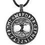 HAQUIL Viking Jewelry Tree of Life Yggdrasil Pendant Necklace HAQUIL Viking Jewelry Tree of Life Yggdrasil Pendant Necklace