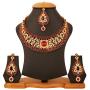 Touchstone Indian Bollywood Intricately Crafted Diamond Look Rhinestone Crystal Colorful Wedding Designer Jewelry Necklace Set in Gold and Silver Tone for Women.