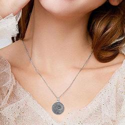 Urn Necklaces for Ashes Oxidized Silver 925 for Women,Cremation Jewelry for Ashes Keepsake Memorial Pendant Necklace Gifts for Best Friends