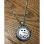 My Prime Gifts Snap Jewelry Clear Rhinestone Designer Halo & Stainless Steel Necklace Length 20-22'' Holds 18-20mm Standard Snaps