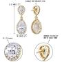 EVER FAITH Womens Cubic Zirconia Bridal Jewelry Teardrop Dangle Earrings for Women or Brides