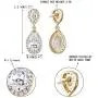 EVER FAITH Womens Cubic Zirconia Bridal Jewelry Teardrop Dangle Earrings for Women or Brides