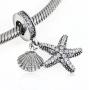 925 Sterling Silver Starfish Charm Shell Charm Ocean Sea Charm Animal Charm Star Charm Anniversary Charm for Pandora Charms Bracelet