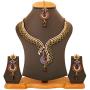 Touchstone Indian Bollywood Handcrafted Traditional Royal Mughal Kundan Polki Meenakari Enamel Colorful Wedding Designer Jewelry Long Necklace Set in Gold and Silver Tone for Women.