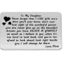 PENQI to My Daughter Jewelry from Mom Believe in Yourself As Much As I Believe in You Wallet Card Love Mom Jewelry Mother and Daughter Gift