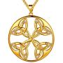beautlace Celtic Knot Necklaces Silver/18K Gold/Black Gun Plated Round Good Luck Irish Celtic Knot Vintage Knot Pendant Birthday Gift for Women Men KP0138