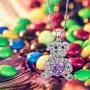 J.NINA ʕ •ᴥ•ʔ Bucci Bear ʕ •ᴥ•ʔ Necklace Gifts for Women Teddy Bear Pendant Necklace Gifts for Daughter Crystals Adored with Star-Shaped Hollow Cute Present for Her