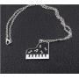 SEIRAA Piano Keyboard Necklace Music Jewelry for Women Girls Piano Gifts Music Lovers Jewelry
